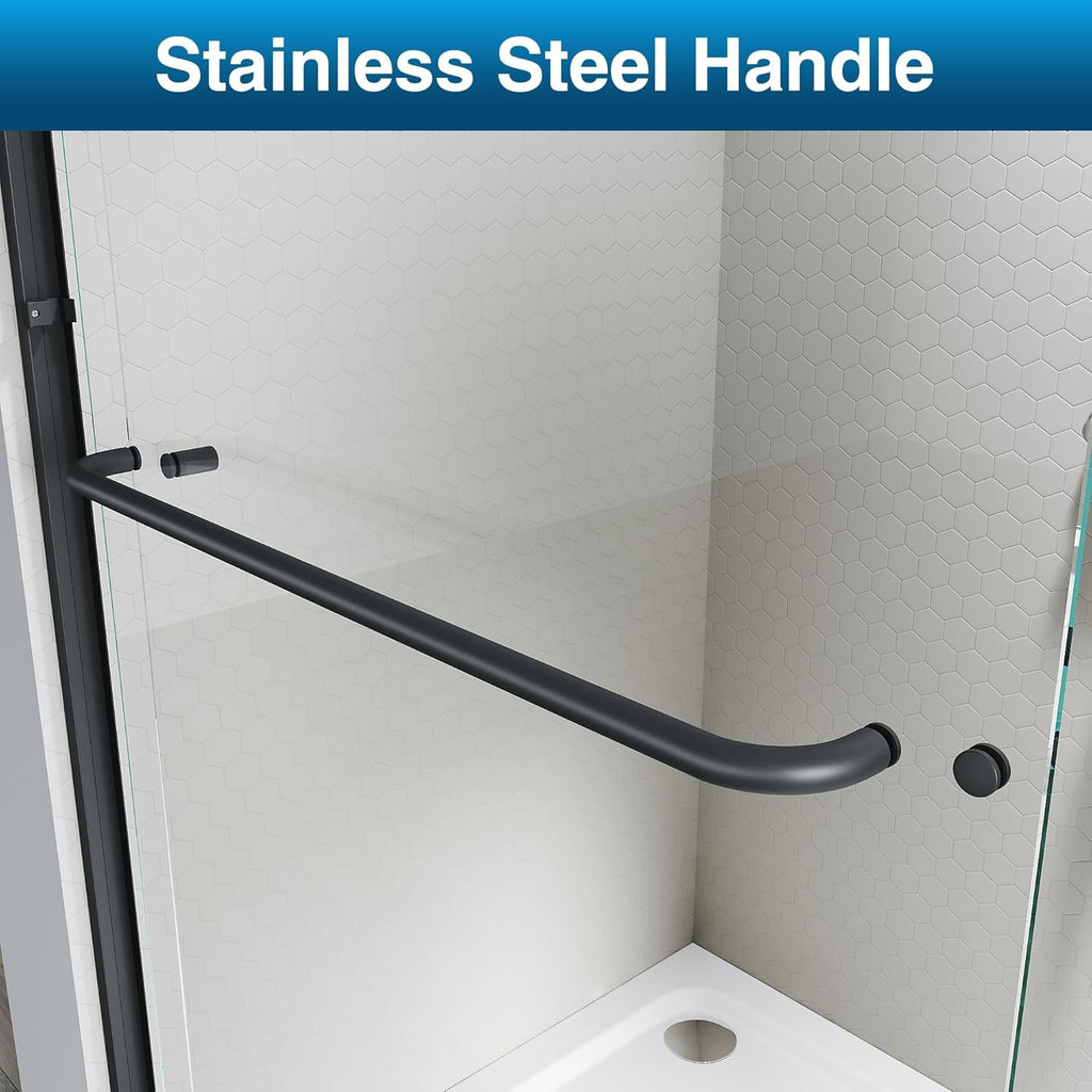 Shower Door 60" W x 76" H, Double Sliding Shower Door with 1/4" (6mm) Tempered Glass