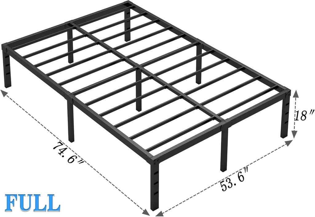 Metal Bed Frame,Full Bed Frame with Storage Space,Heavy Duty Sturdy Mattress Foundation,Easy Assembly,No Box Spring