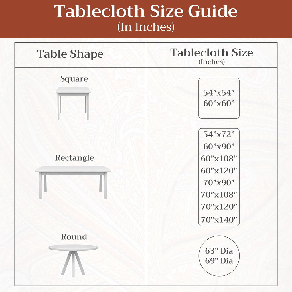 Table Cloth Rectangle Table 100% Cotton 60 x 90 Inches Tablecloth Reusable Decorative for Dining Kit