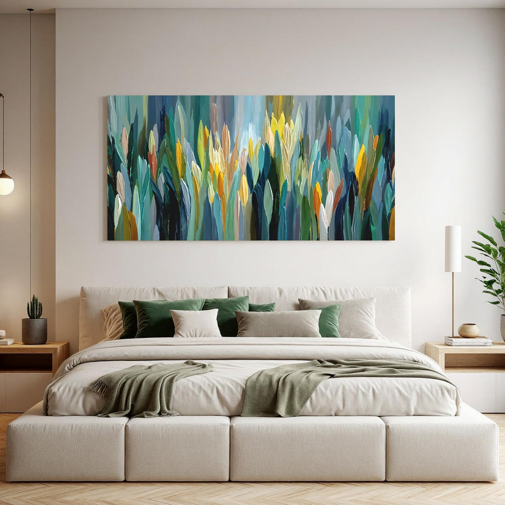 Modern Abstract Wall Art Prints Vibrant Teal Green Prints Canvas Art Wall Decor Abstract Art Aesthetic Home Wall
