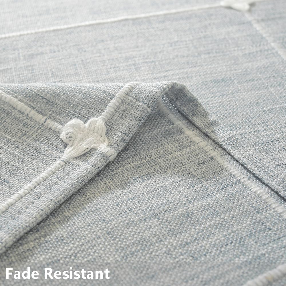 52 x 70 Cloth Tablecloths Rectangular Blue Table Coth Rectangle Table Summer Farmhouse Cotton Tablecloth(Blue,70"x52"