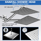 Shower Head,8”Rain Shower Head with Handheld Spray Combo with 11'' Angle Adjustable Extension Arm/Flow