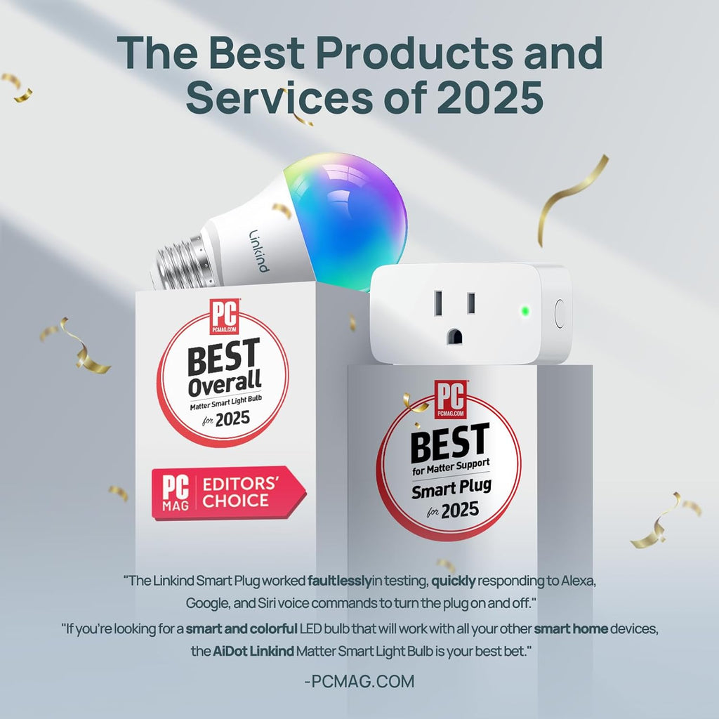Matter Smart Light Bulb, Smart Bulbs Work with Apple Home, Siri, Alexa, Google, SmartThings, , LED RGBTW Color