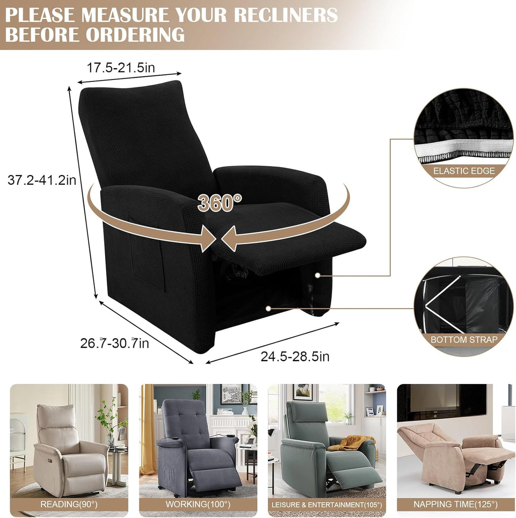 Recliner Chair Cover Jacquard Chair Covers 4 Piece
