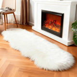 2x6 Faux Fur Runner Rug, Plush High Pile Soft Carpet for Bedroom Living Room