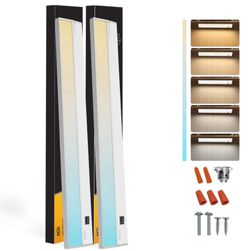 Of Under Cabinet Lighting Hardwired, 48in 26W 1720LM Dimmable Led Light /Closet, CRI 92+, R9 90+, 5 Color