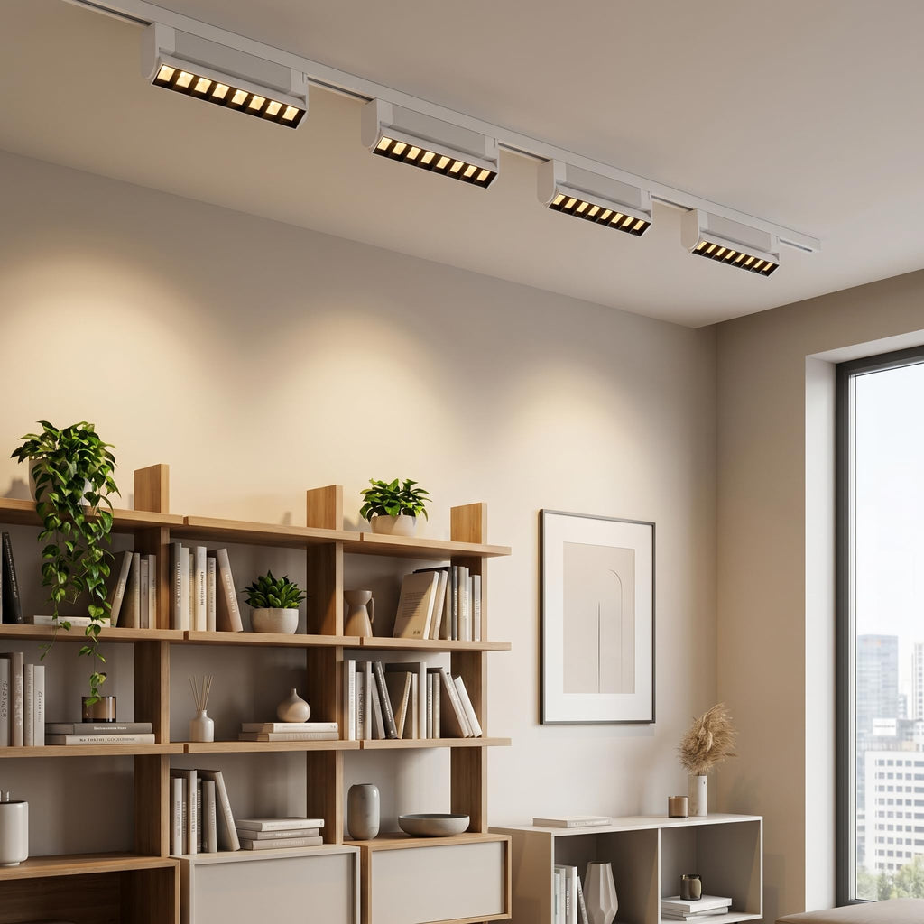 5 Color Linear H Track Lighting Heads Dimmable, White 20W 4 Pack