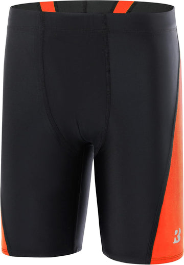 Boys Swim Jammers, Quick Dry Youth Competitive Swimsuit, UPF 50+ Bathing Kids Athletic Compression Swimming Shorts
