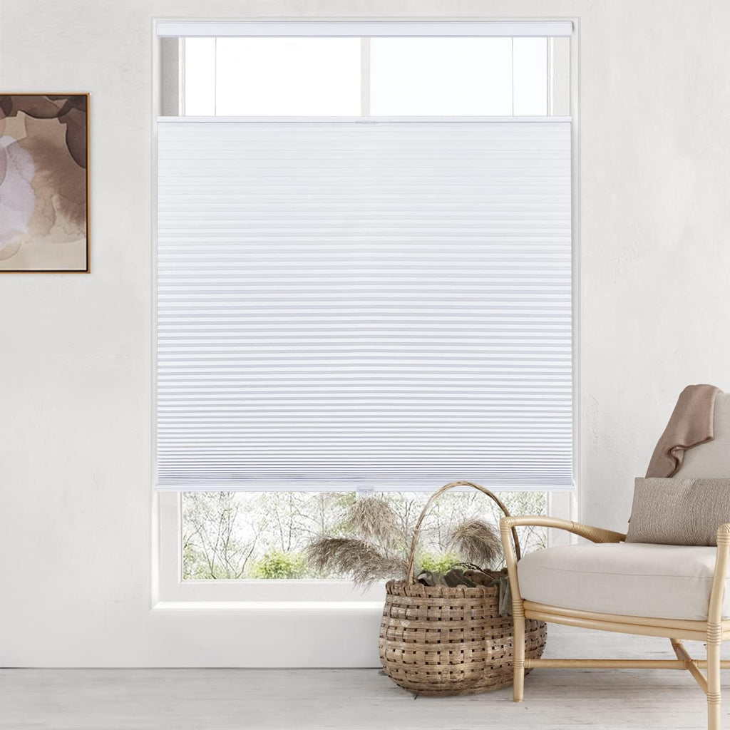 Top Down Bottom Up Cordless Cellular Shades, 23" W x 48" H, Brown