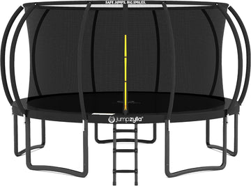 Trampoline with Net for Kids 8FT 10FT 12FT 14FT 15FT 16FT | ASTM-compliant trampoline with enclosure, non-slip