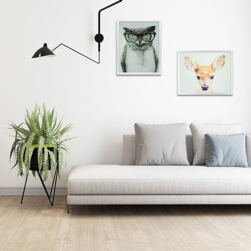 16x20 White Picture Frame with Real Glass Mat for 11x14