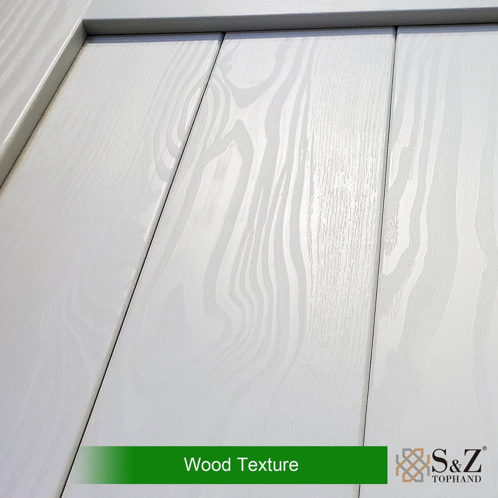 18in x 84in MDF Double Barn Door with 6FT Sliding Door Hardware Kit, Solid Barn Door Slab Covered wi