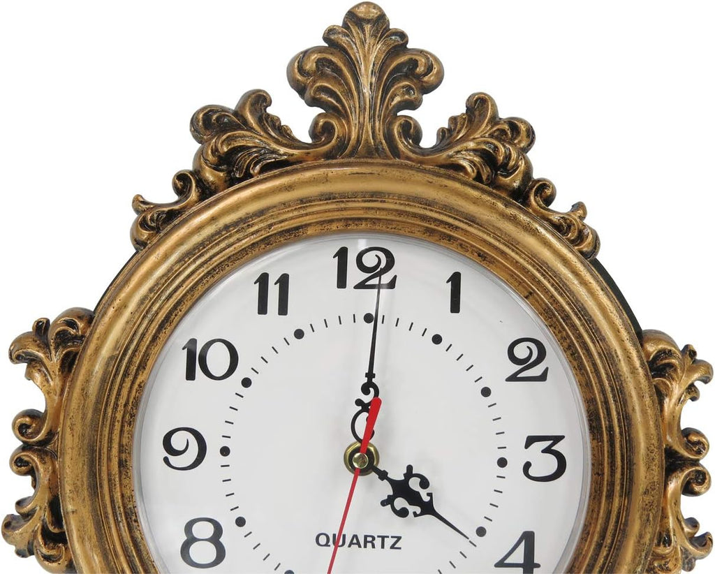 Hand Painted Resin Wall Clock,European Style Retro Vintage Clock Non