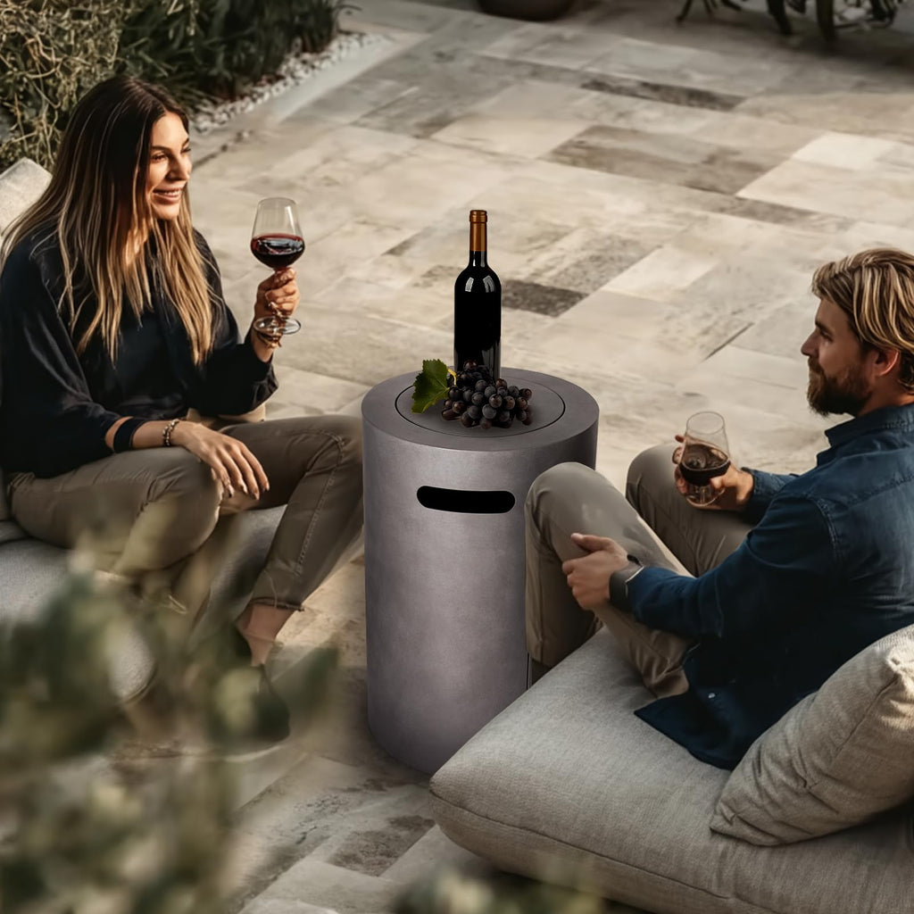 17 inch Small Propane Fire Pit, 50, 000 BTU Outside Gas Fire Column