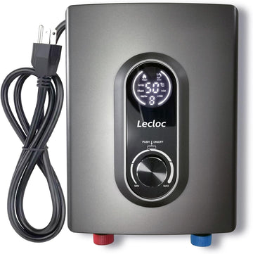Mini Tankless Instant Water Heater Under Sink 3000W 120V Plug In, LED Digital Display with Big Control Knob, IPX4