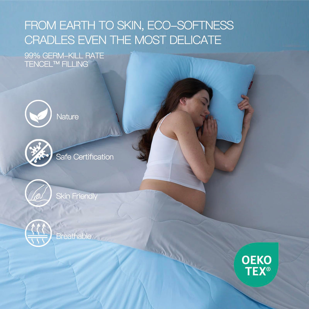Life CoolMurm Cooling Comforter for Hot Sleepers, Full/Queen 90"x90" Soft Breathable Pregnancy Cooling Blanket