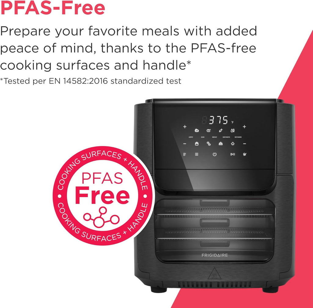 5-in-1 Air Fryer Combo Oven with Viewing Window, Large 12.6 QT Capacity, Digital Display, 5 Cooking Modes, 7 Recipe