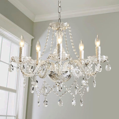 5 Light Modern Contemporary Elegant K9 Crystal Glass Chandelier Pendant Ceiling Lighting Fixture A100-B00YSMM5PO