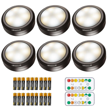 Puck Lights with Remote Control, Wireless LED Puck Light,Battery Operated Under Cabinet Lights, Under Counter