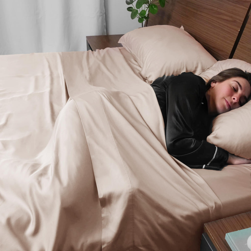 Cooling Sheets for Hot Sleepers, Queen Size, Sandy