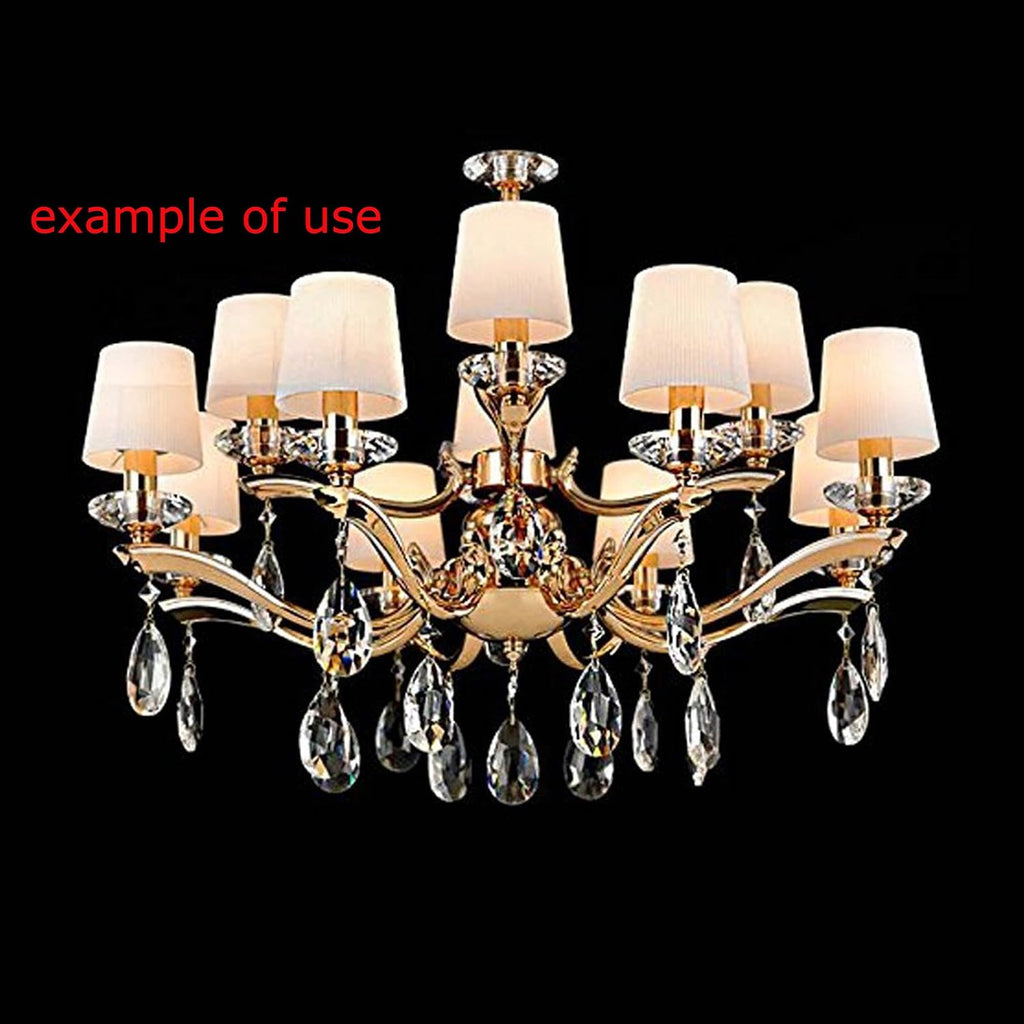 Pack of 12 Clear Crystal Chandelier Prisms Pendants Glass Pendants Beads (6pcs Teardrop + 6 pcs Maple Leaf Crystal