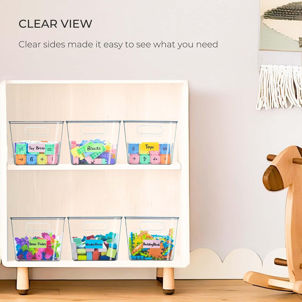 Clear Stackable Storage Bins, Plastic Toy Organizers and Storage with Lids, Toy Bins for Kids Organizer, Storage
