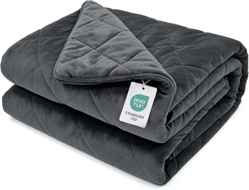 Royal Posh Velvet Weighted Blanket for Adults, 48"x72" 15lbs | Grey, Dual Sided Cozy Fluffy Heavy Blanket, Soft