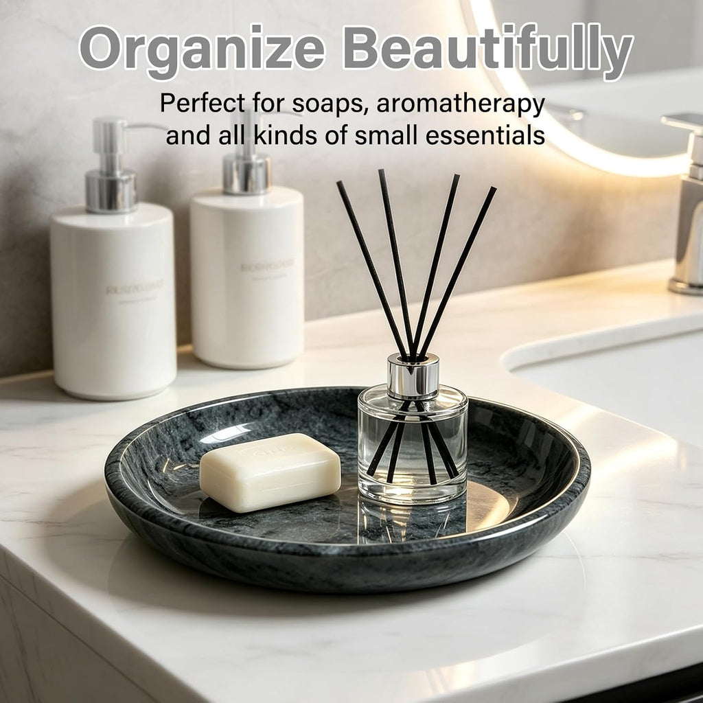 Natural Marble Bowl & Decorative Bowl,7.8" Multi-Purpose Decor Storage Dish | Modern Home Decor Key Bowl , Fruit