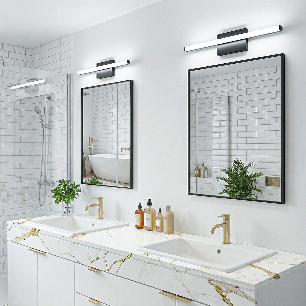 24 Inch LED Bathroom Vanity Light Bar 5700K Dimmable Led Bathroom Light Over Mirror Modern Bath Wall Light Cool White