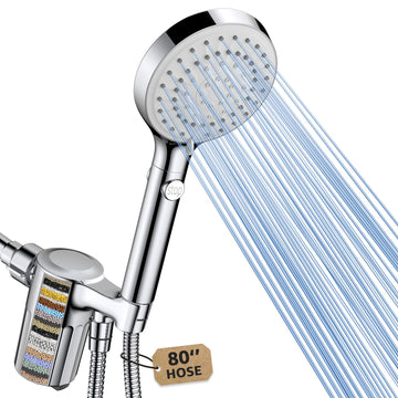 High Pressure Filtered Handheld Shower Head with Hose, Chrome