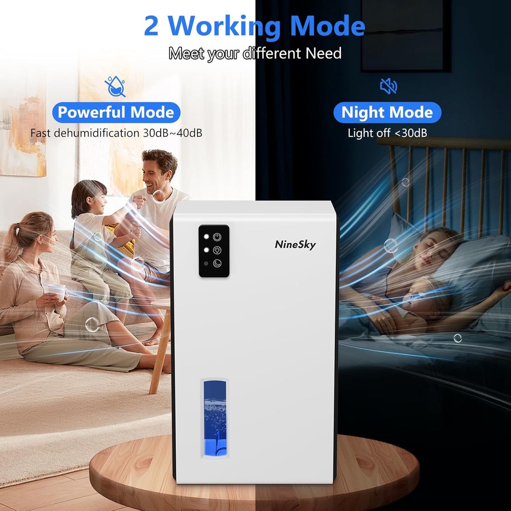 Dehumidifier, 95 OZ Dehumidifiers for Home,(1100 sq.ft) Dehumidifiers for Basement Bathroom Bedroom with Auto Shut Off