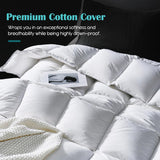 Goose Feather Down Fiber Comforter Full, 100% Cotton Ultra Soft Fluffy Duvet Insert Full