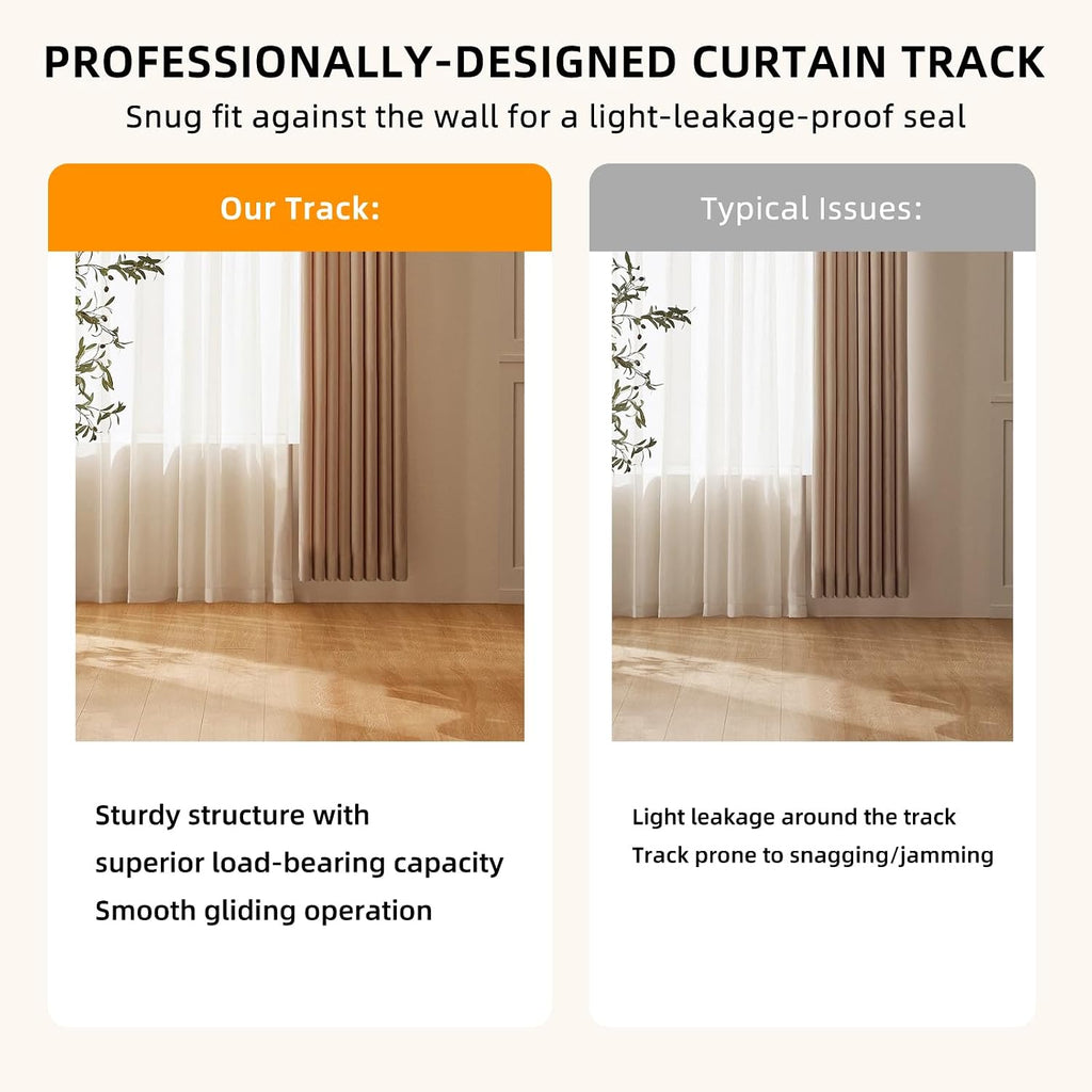 Electric Curtain Tracks| Matter over WiFi Electric Track, Smart Curtains Motorized Opener Curtains Rod with Remote