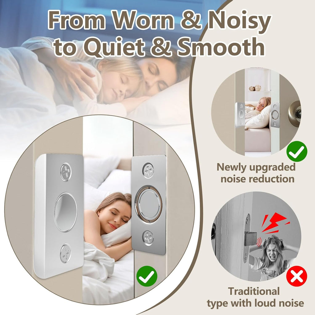 Upgraded Strong Magnetic Door Catch, Replacement for Traditional Door Ball Catch, Quite & Easy to Install, Use for Top