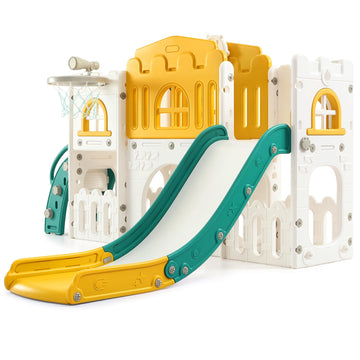 Toddler Slide 8in1 Indoor Outdoor Playset Age1-3Green