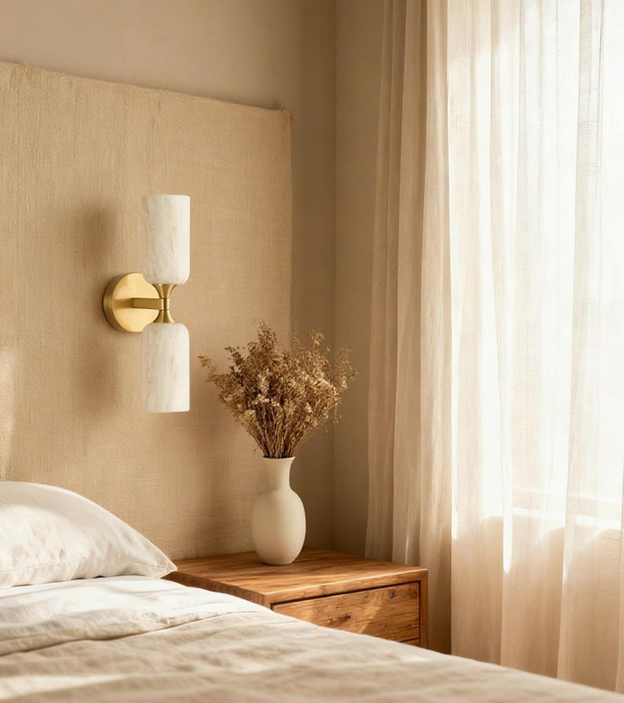 Natural Alabaster Wall Sconce Light Marble Wall Light Bathroom Vanity Sconce Mid Century Stone Wall Mount Light Gold