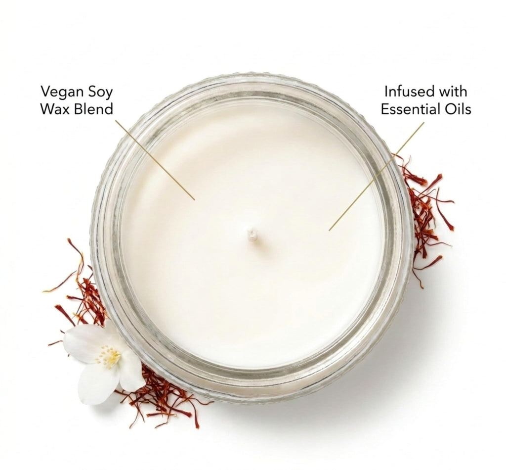 CO - Amber Saffron Scented Candle - 18oz, Heirloom Collection Design - 80 hr Burn Time - Poured in California Using