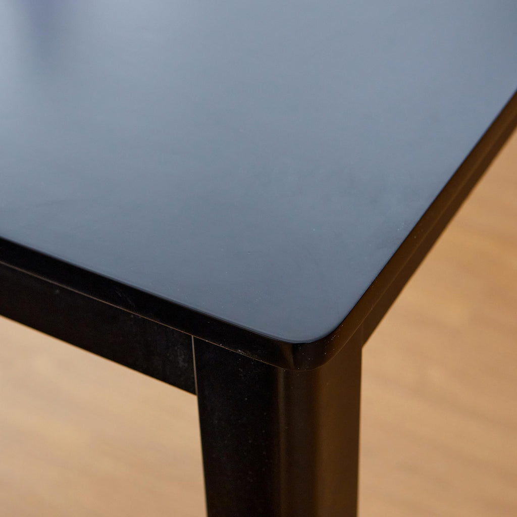 Cabin 45.3" Wooden Dining Table/Small Rectangular Modern Farmhouse Solid Wood Kitchen Table Desk (Black)