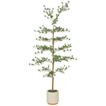 Faux Black Olive Tree 6ft with Planter - Artificial Shady Lady Tree