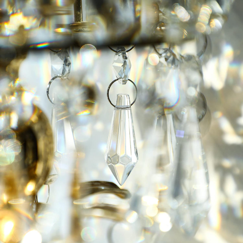 50Pack Clear Crystal Icicle Prism 2.4'' Glass Chandelier Crystals Pendant - Loose Beads Suncatcher for