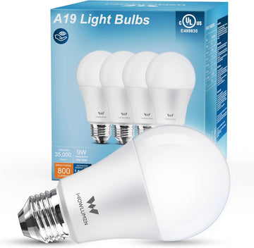 A19 LED Light Bulb, 9W E26 Lighting Bulbs(60 Watt Equivalent),5000K Cool White, 800LM Standard Base for Kitchen