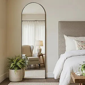 Arched Full Length Mirror, 64"X21" Full Body Mirror with Stand, Floor Mirror Long Free Standing, Leaning Or Hanging,