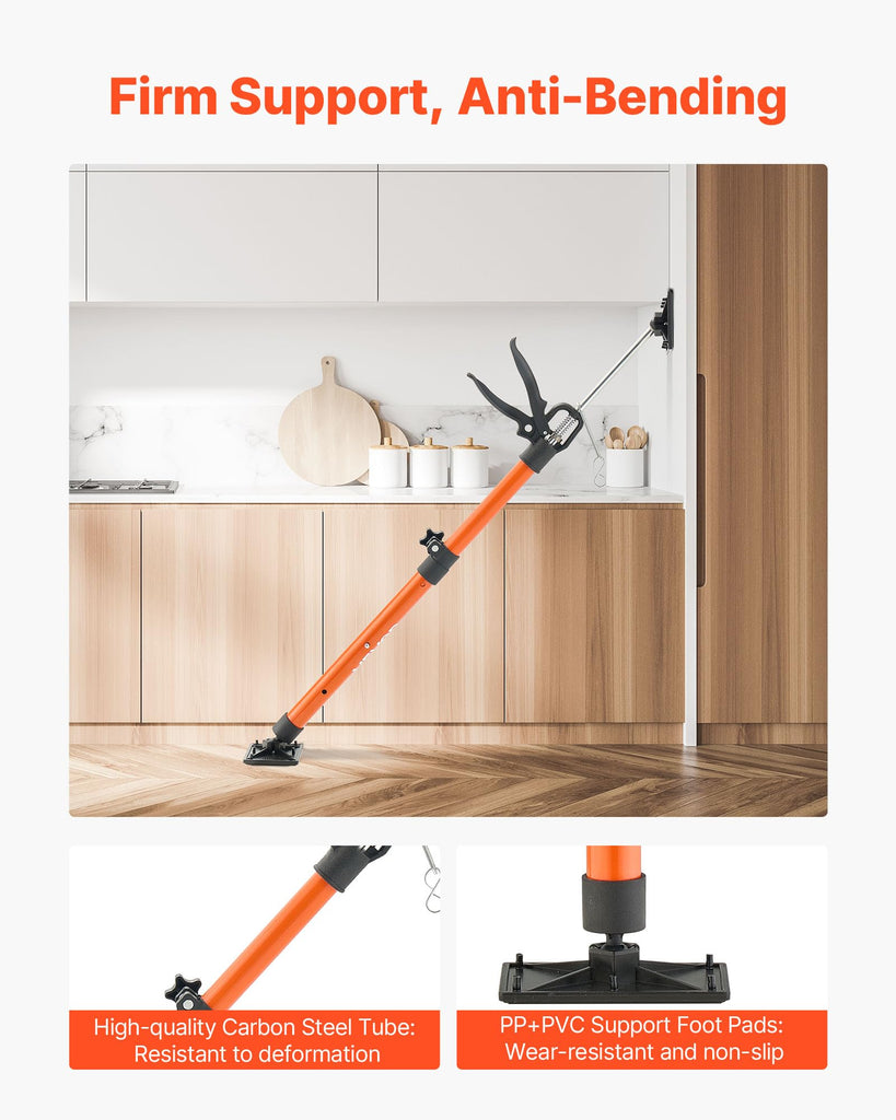 Cabinet Jack Support Pole, 2-Pack, 20.8-45.3 Inch Steel Telescopic Quick Support Rod, Adjustable 3rd Hand System up