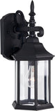 Devonshire Outdoor Light Fixture, 14 Inch Exterior Wall Lantern Sconce for Front Door, Patio and Porch, Black, 2961-BK