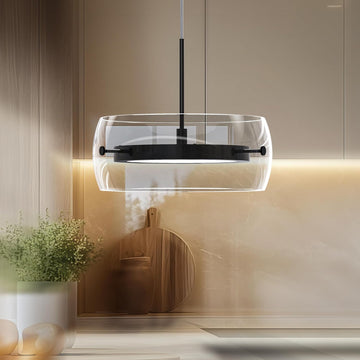 Pendant Lights Kitchen Island Dual-Sided LED Lighting, Adjustable Hanging Length, Glass Shade, Dimmable, Modern