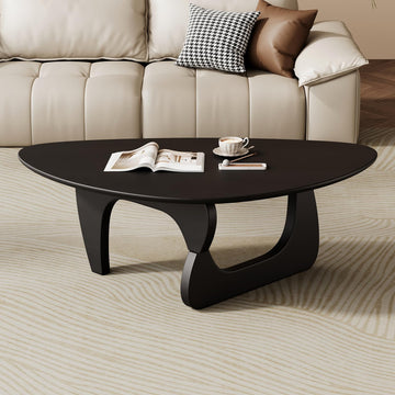 Mid Century Modern Coffee Table - Black Wooden Coffee Table, Center Table Suitable Living Room Reception Office