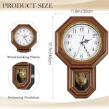 Sunexinlo Pendulum Wall Clocks Battery Operated,Regulator wall Clock with Pendulum,Vintage Decorative Grandfather Clock for Living...