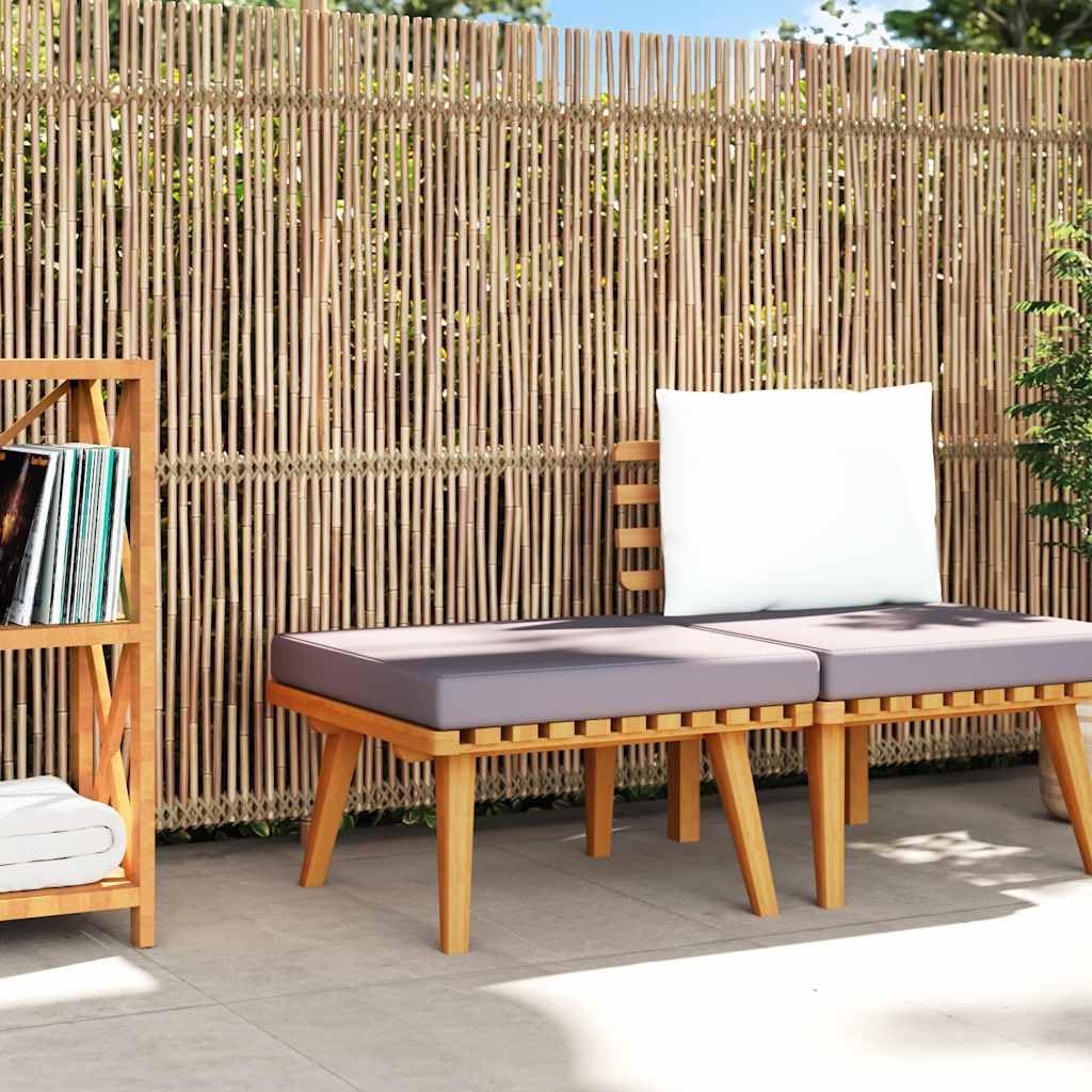 Patio Footstool, Coffee Table Outdoor Footstool, Modular Seat with Tea Table, Outdoor Furniture Set for Garden