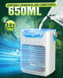 Portable Air Conditioners, 3 Wind Speeds & 7 LED Lights Evaporative Personal Air Cooler