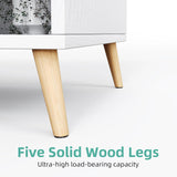 8-Cube Bookshelf 2 Tier Modern Bookcase with Legs, 11in Shelf Opening, 47" Wood Bookshelves Storage Organizer Shelf